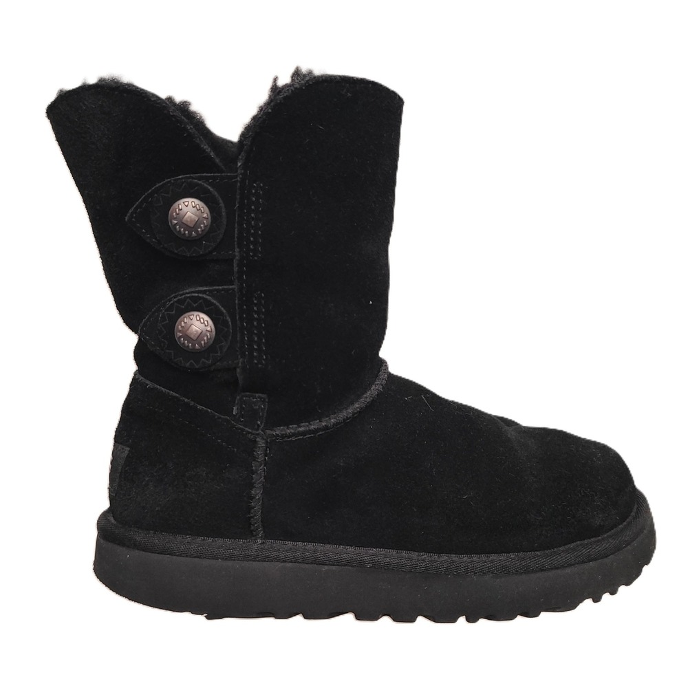 UGG Marciella II Y2K Short Black Sheepskin Suede US 5 Boots Shearling Wool Lined